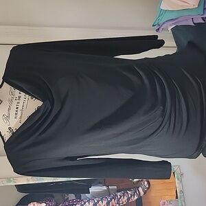 Jacqueline Smith 3/4 sleeve black top